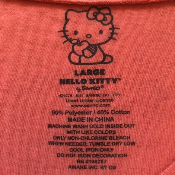 Hello Kitty Orange Tee - Picture 3 of 4